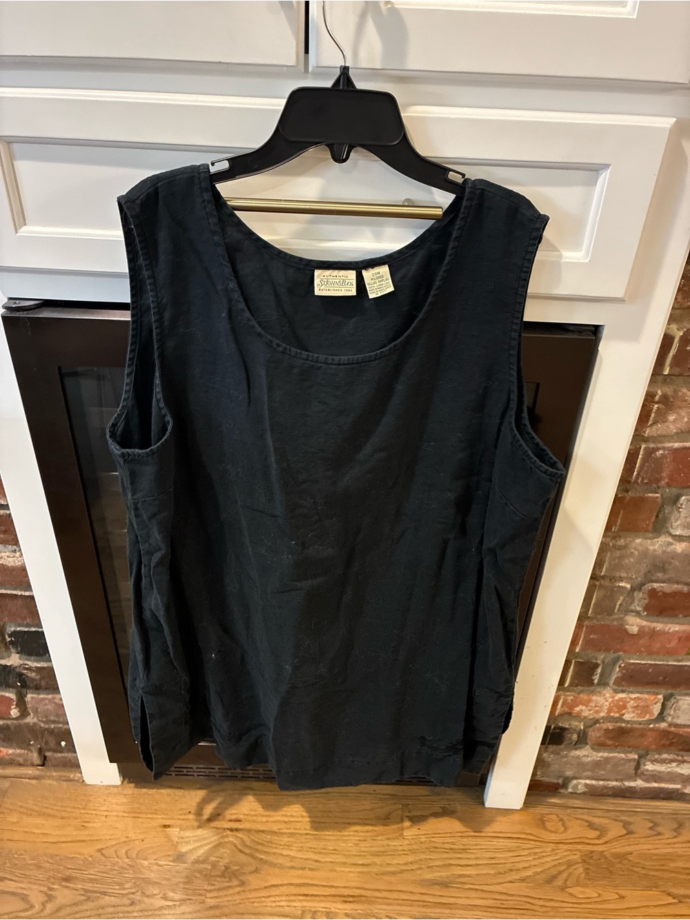 St. John's Bay Black Cotton Sleeveless Tank and shorts size 20W